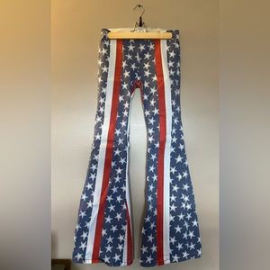 Free People Star Spangled Penny Pull-On Flares